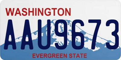 WA license plate AAU9673