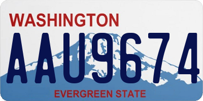 WA license plate AAU9674