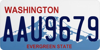 WA license plate AAU9679