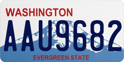 WA license plate AAU9682