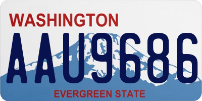 WA license plate AAU9686