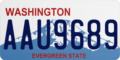 WA license plate AAU9689