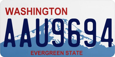WA license plate AAU9694