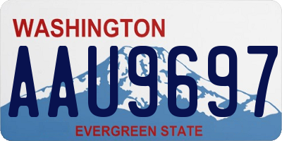WA license plate AAU9697