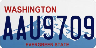 WA license plate AAU9709