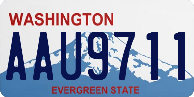 WA license plate AAU9711