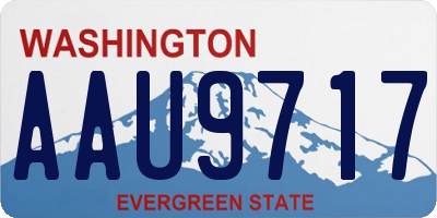 WA license plate AAU9717