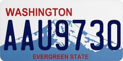 WA license plate AAU9730
