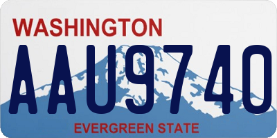 WA license plate AAU9740
