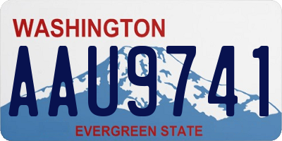 WA license plate AAU9741