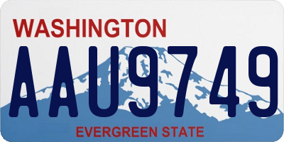 WA license plate AAU9749