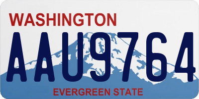 WA license plate AAU9764