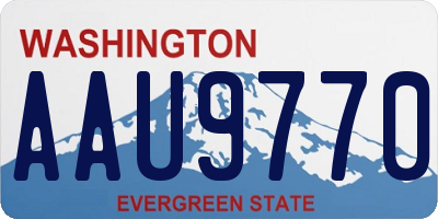 WA license plate AAU9770