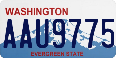 WA license plate AAU9775