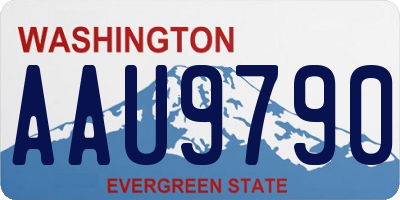 WA license plate AAU9790