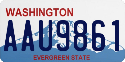 WA license plate AAU9861