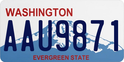 WA license plate AAU9871
