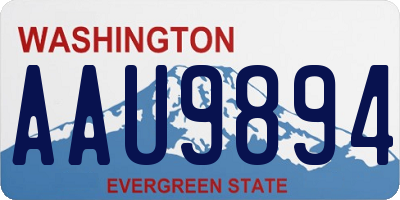 WA license plate AAU9894