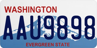 WA license plate AAU9898