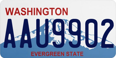 WA license plate AAU9902