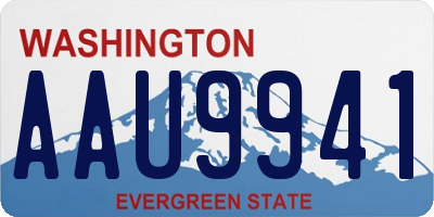 WA license plate AAU9941