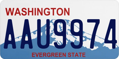 WA license plate AAU9974