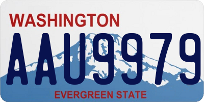 WA license plate AAU9979