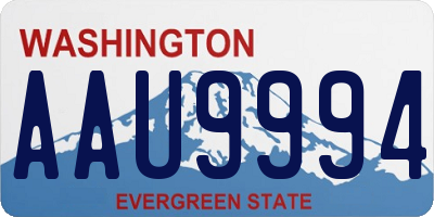 WA license plate AAU9994