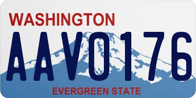 WA license plate AAV0176