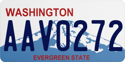 WA license plate AAV0272