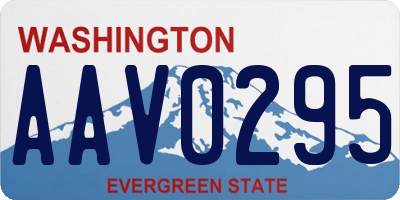 WA license plate AAV0295