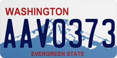 WA license plate AAV0373
