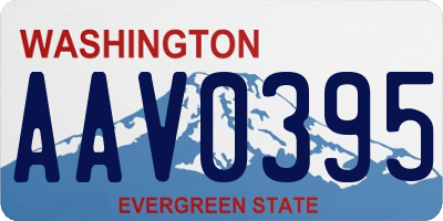 WA license plate AAV0395