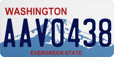 WA license plate AAV0438