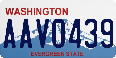 WA license plate AAV0439