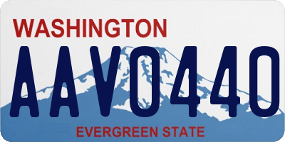 WA license plate AAV0440