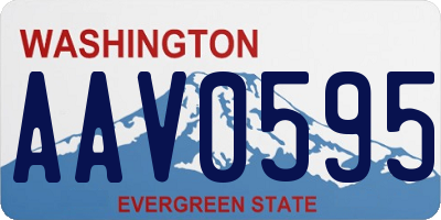 WA license plate AAV0595