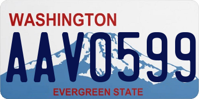 WA license plate AAV0599