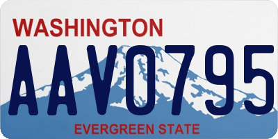 WA license plate AAV0795