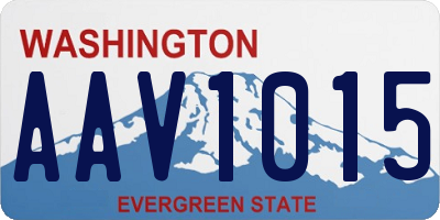 WA license plate AAV1015