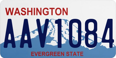 WA license plate AAV1084