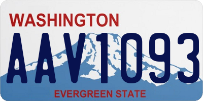 WA license plate AAV1093