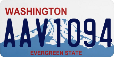 WA license plate AAV1094