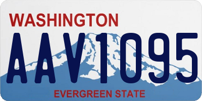 WA license plate AAV1095