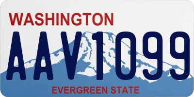 WA license plate AAV1099