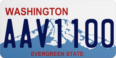 WA license plate AAV1100