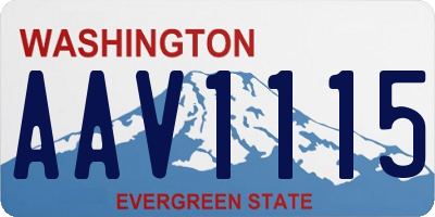 WA license plate AAV1115
