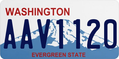 WA license plate AAV1120
