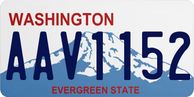 WA license plate AAV1152