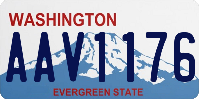 WA license plate AAV1176